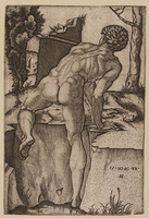 KG 00005
<br/>
Man bij rivieroever (Slag bij Cascina)
<br/>
<em>Anoniem It (16de eeuw)</em>